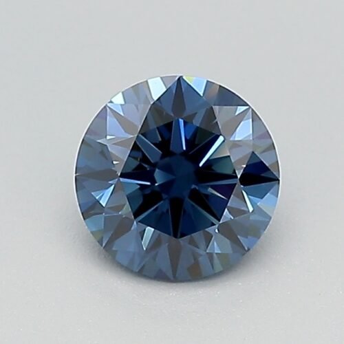 Diamant de synthèse rond Bleu Fancy VS1